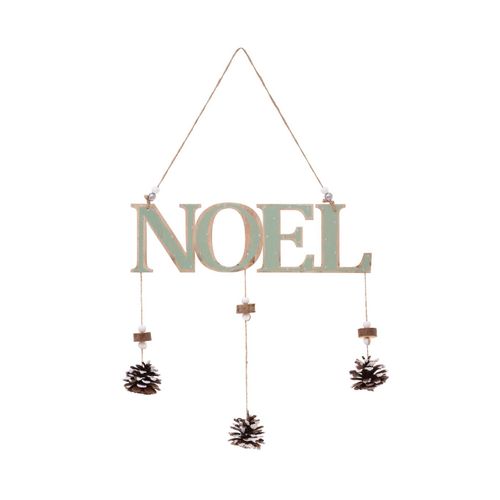 Déco De Noël Mobile à Suspendre Noel Avec Pommes De Pin H 28 Cm