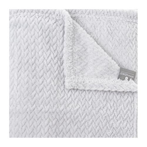 Plaid En Flanelle Motif Tresse 125 X 150 Cm