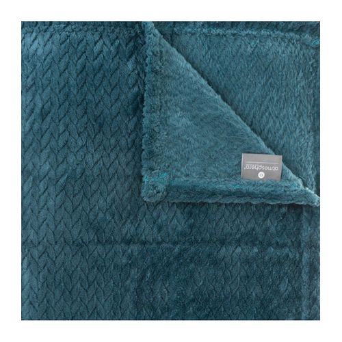 Plaid En Flanelle Motif Tresse 125 X 150 Cm