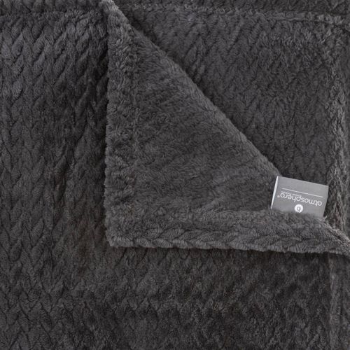 Plaid En Flanelle Motif Tresse 125 X 150 Cm