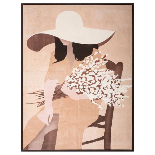 Tableau Toile Murale Encadrée Imprimée Femme 58 X 78 Cm