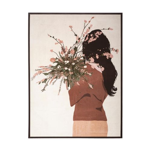 Tableau Toile Murale Encadrée Imprimée Femme 58 X 78 Cm