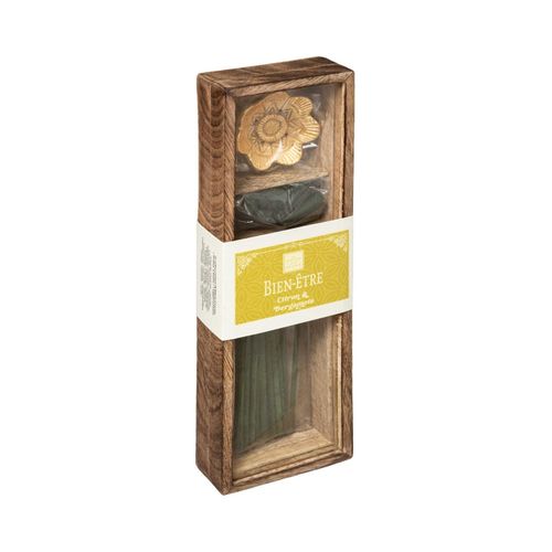 Coffret Senteur Encens 30 Batônnets 10 Cônes Et 1 Coupelle