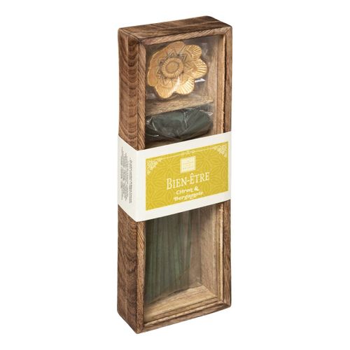 Coffret Senteur Encens 30 Batônnets 10 Cônes Et 1 Coupelle