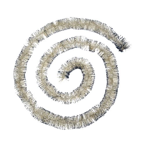 Guirlande De Noël Large 7.5 Cm Bleu Et Or Finition à Paillettes Longueur 3 Mètres