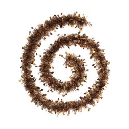 Guirlande De Noël Large 10 Cm Bronze Avec Pastilles Longueur 2 Mètres