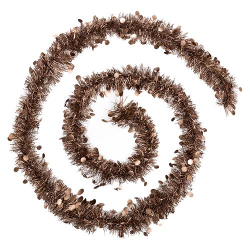 Guirlande De Noël Large 10 Cm Bronze Avec Pastilles Longueur 2 Mètres