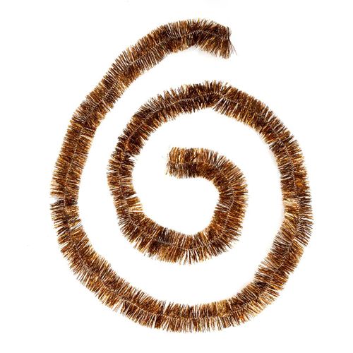 Guirlande De Noël Large 5 Cm Marron Holographique Longueur 2 Mètres