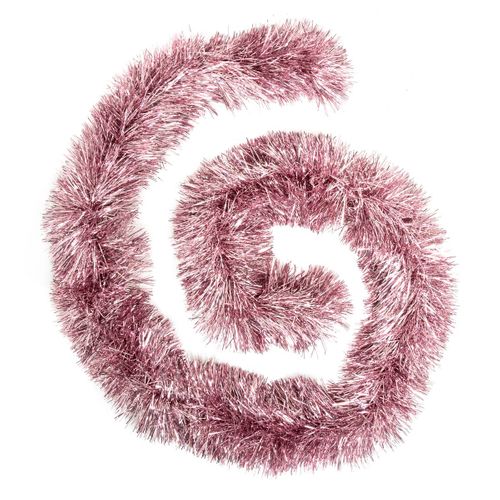 Guirlande De Noël Boa Large 15 Cm Rose Longueur 2 Mètres