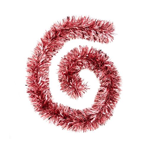 Guirlande De Noël Boa Large 15 Cm Rose Longueur 2 Mètres