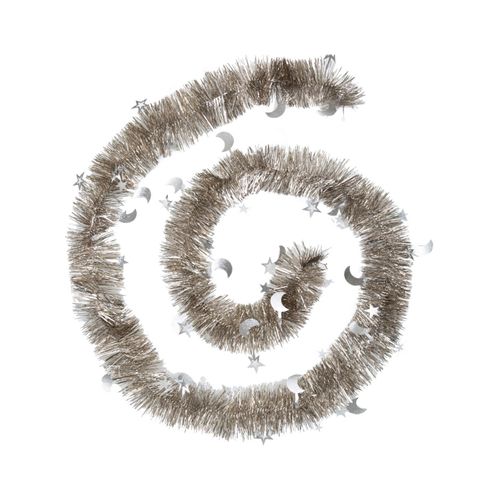 Guirlande De Noël Large 15 Cm Déco Lunes et Étoiles Longueur 2 Mètres