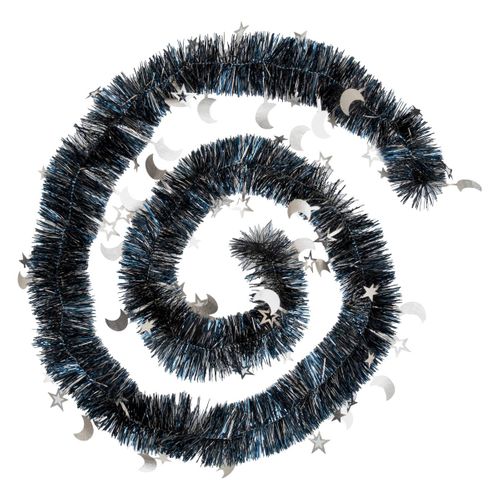 Guirlande De Noël Large 15 Cm Déco Lunes et Étoiles Longueur 2 Mètres
