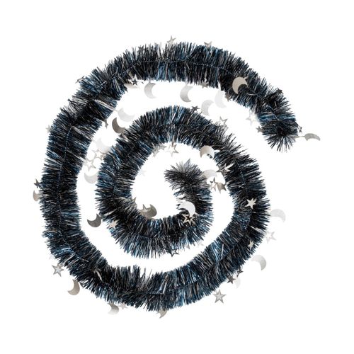 Guirlande De Noël Large 15 Cm Déco Lunes et Étoiles Longueur 2 Mètres