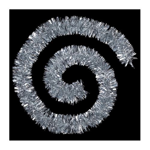 Guirlande De Noël Large 10 Cm Argent Longueur 2 Mètres