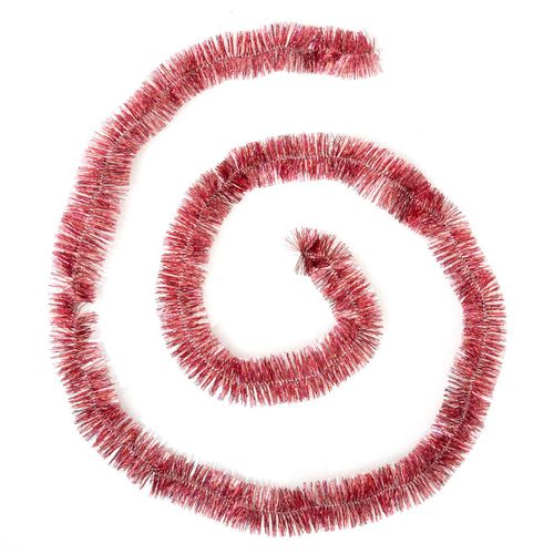 Guirlande De Noël Large 5 Cm Rose Holographique Longueur 2 Mètres