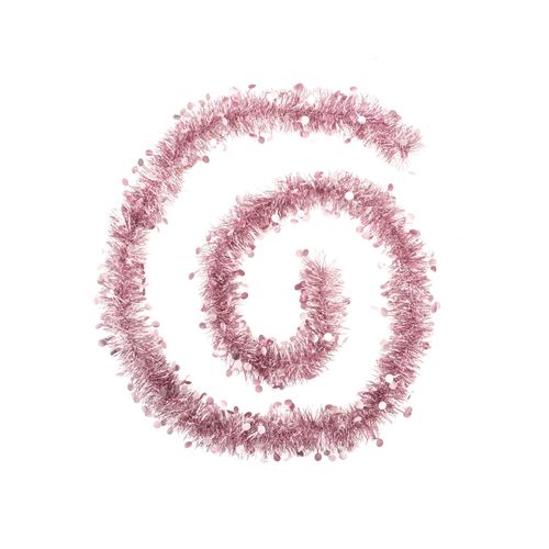 Guirlande De Noël Large 10 Cm Rose Avec Pastilles Longueur 2 Mètres