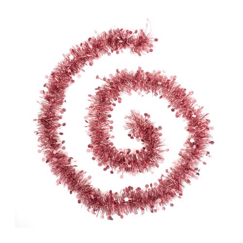 Guirlande De Noël Large 10 Cm Rose Avec Pastilles Longueur 2 Mètres