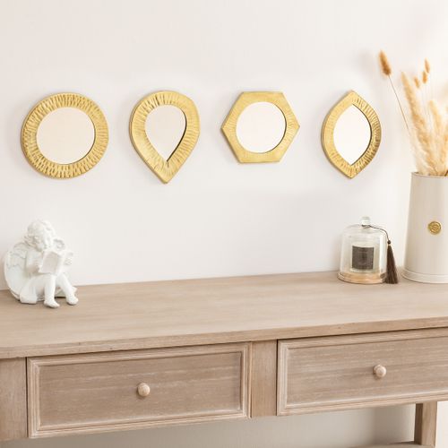 Miroir "romy" - Métal - 18x18 Cm