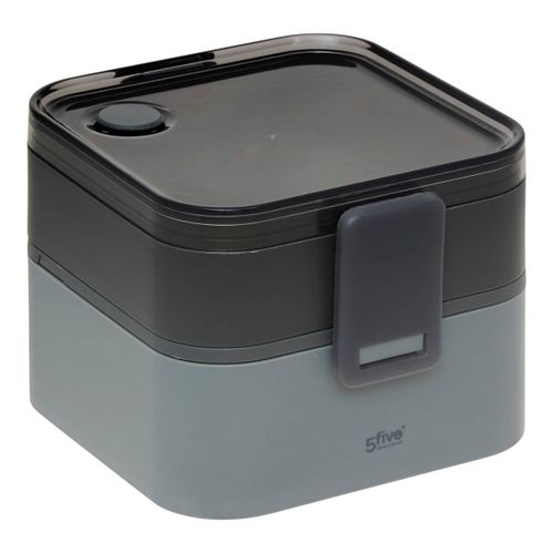Lunch Box 2 Compartiments Gris 1.5l 360 En Polypropylène
