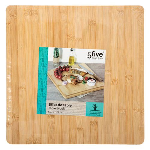 Planche à Découper Carrée En Bambou 37 X 37 Cm