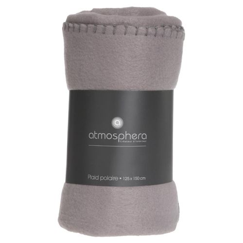 Plaid Polaire Gris 125 X 150 Cm