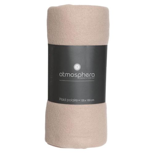 Plaid Polaire Beige Lin 125 X 150 Cm