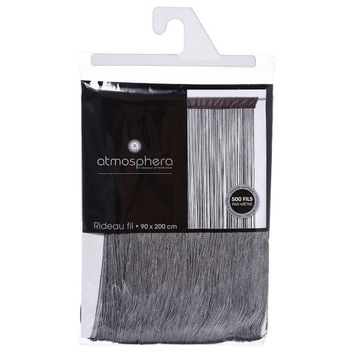 Rideau Fil Gris 90 X 200 Cm Densité Optimale