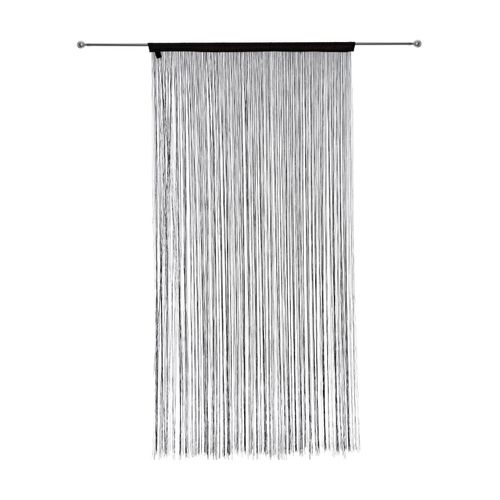 Rideau Fil Noir 90 X 200 Cm Densité Optimale