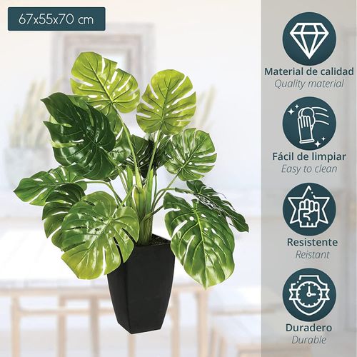 Plante Artificielle Philodendron En Pot H 70 Cm