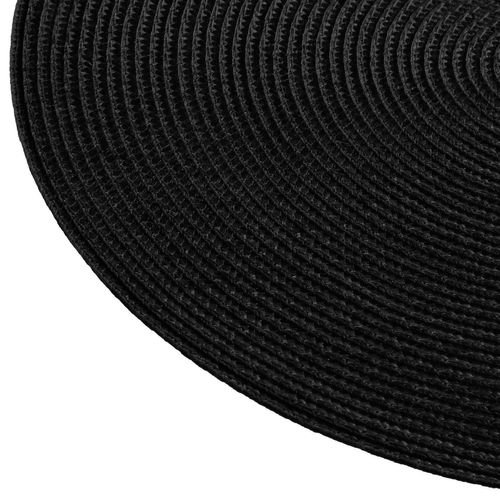 Set de table tressé rond  Noir