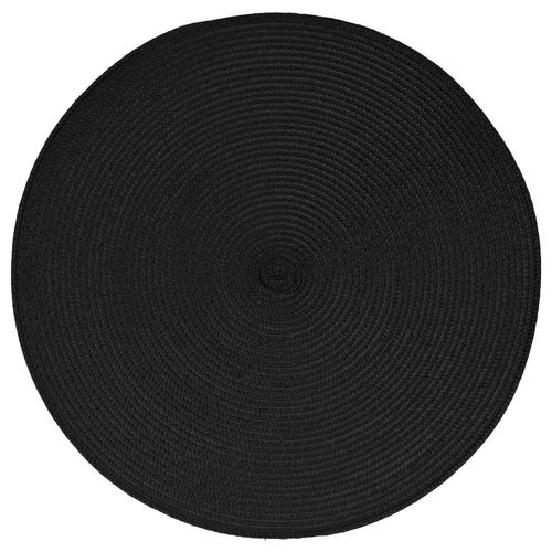 Set de table tressé rond  Noir