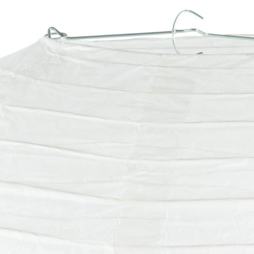 Lanterne Boule - Papier Et Métal - Blanc - D45 Cm
