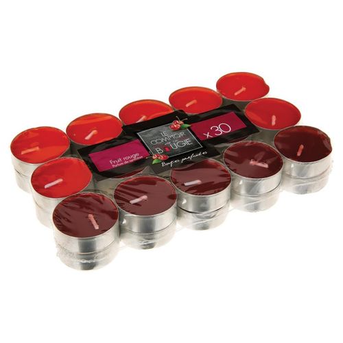 Lot De 30 Bougies Parfumées Fruits Rouges
