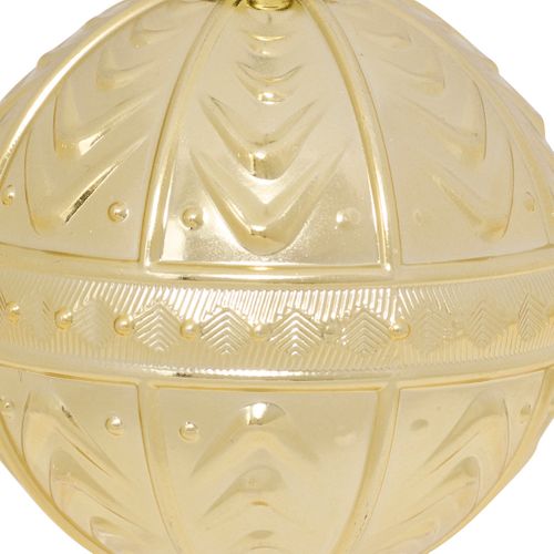 Déco De Sapin Lot De 4 Boules De Noël D 8 Cm - Doré Effet Métal