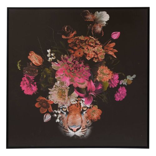 Toile Imprimée Encadrée Maribel Noir 68x68cm