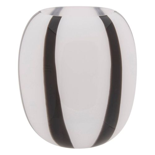 Vase Piero Noir Et Blanc H20cm
