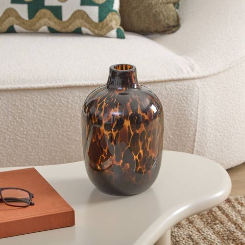 Vase aspect léopard H. 25,5 cm ROEN Ambre