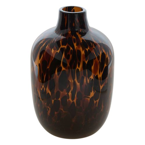 Vase aspect léopard H. 25,5 cm ROEN Ambre