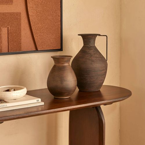 Vase Wonj Marron H20cm