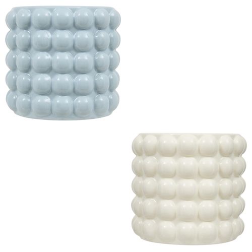 Cache-pot boules D. 16 cm SKY Blanc ou bleu ciel
