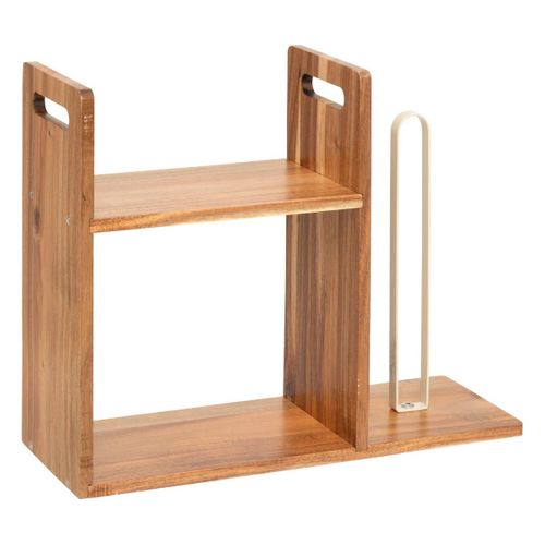 Etagère Et Porte-rouleau 2 Niveaux Acacia