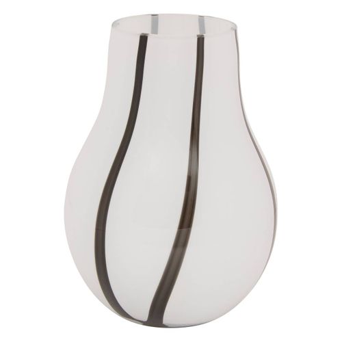 Vase Piero Noir Et Blanc H20,5cm