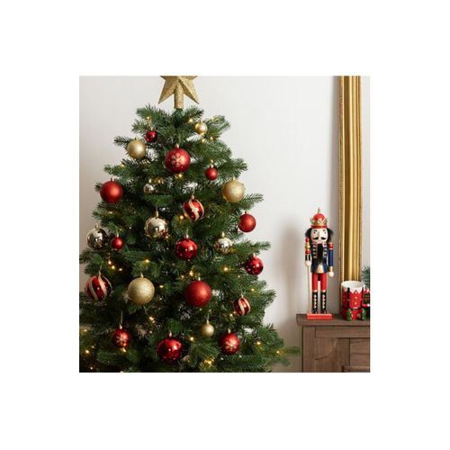 Déco De Sapin Lot De 60 Boules De Noël De 4 à 8 Cm - Rouge Et Doré