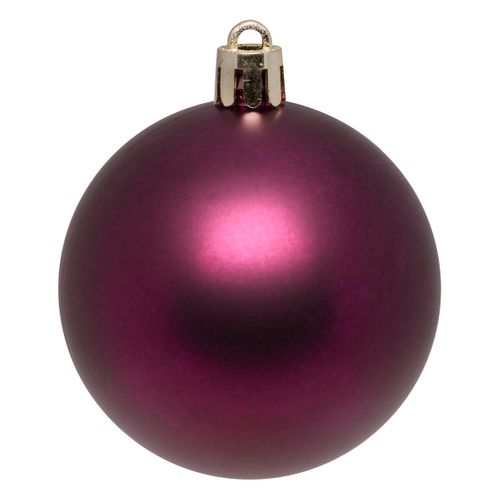 Déco De Sapin Lot De 4 Boules De Noël D 8 Cm - Violet