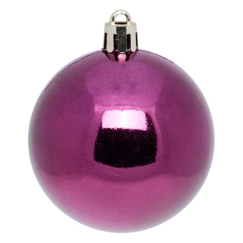 Déco De Sapin Lot De 9 Boules De Noël D 6 Cm - Violet
