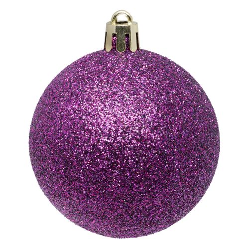 Déco De Sapin Lot De 9 Boules De Noël D 6 Cm - Violet