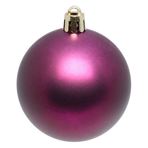 Déco De Sapin Lot De 4 Boules De Noël Gm D 10 Cm - Violet