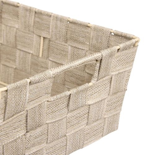 Panier Lise Biseauté L28cm Beige
