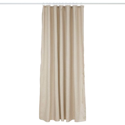 Rideau De Douche L180cm Beige Effet Lin