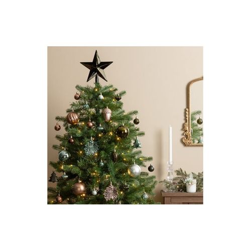 Déco De Sapin De Noël Kit 60 Pièces Assortiment De Boules Et Cimier - Nuance Rose Et Vert